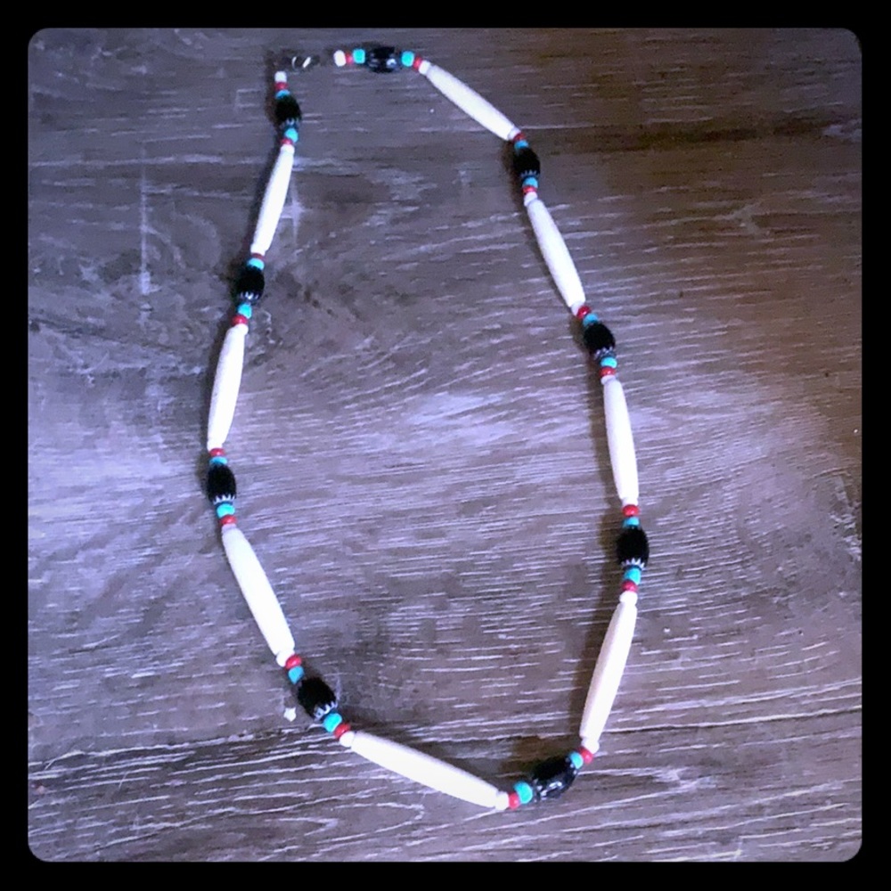 Necklace - Bone - Turquoise